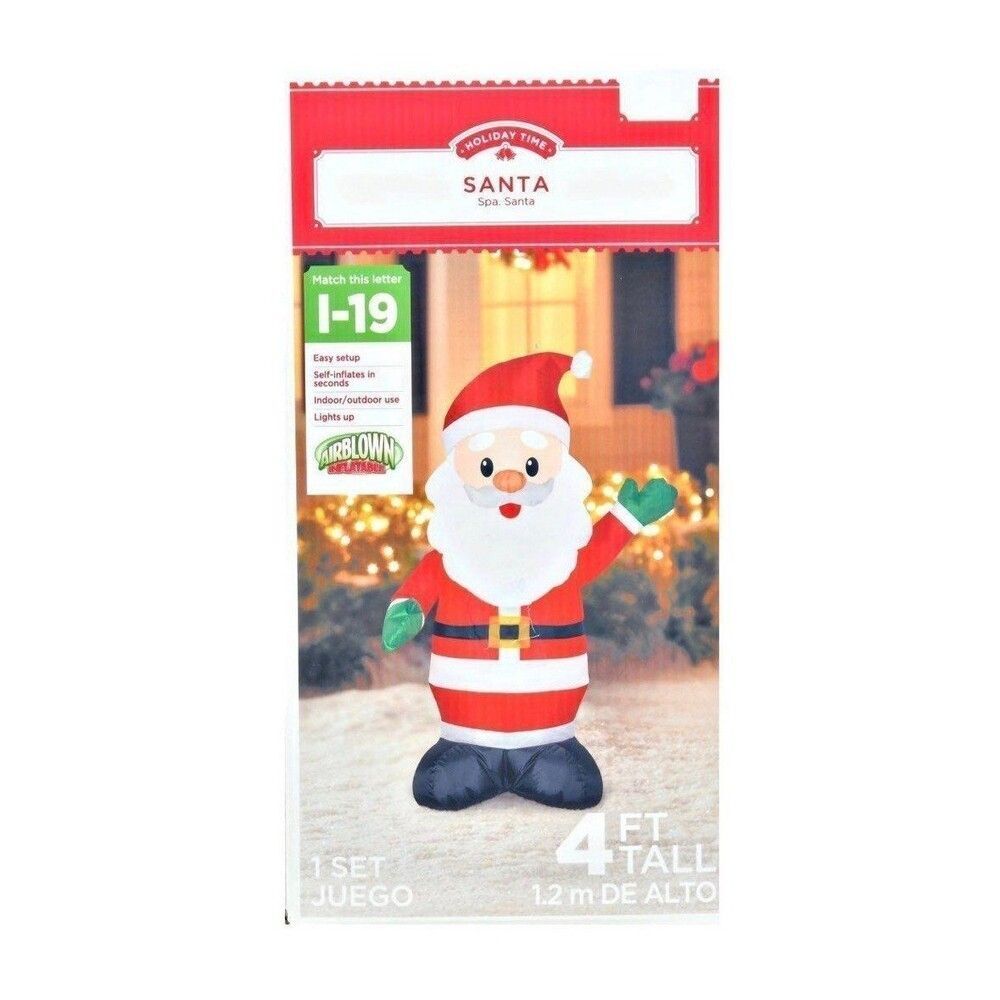 4ft Waving Santa Holiday Inflatable - Picture 4 of 5